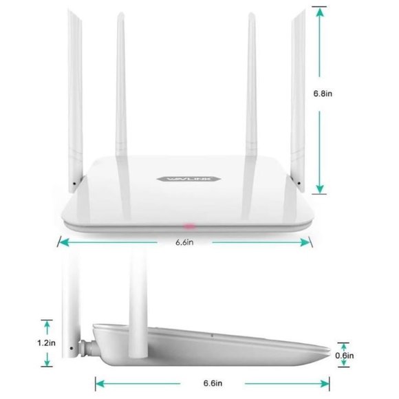 WiFi Router 1200Mbps, WAVLINK Smart Router Dual Band 5Ghz+2.4Ghz, Wireless - Picture 3 of 9